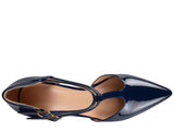Journee Collection Womens T-Strap Tru Pump Stiletto Heels TRU Navy Blue 7.5M