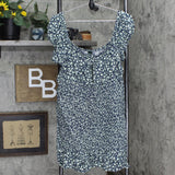 Wild Fable Floral Print Short Sleeve Scoop Neck Smocked Body Mini Dress 76858282