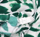 Cupshe Tropical Leaf Print Drawstring Swim Cover Up Pants Dark Green / White L