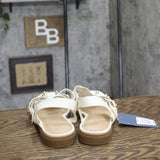 Universal Thread Womens Winnie Studded Fisherman Sandals White / Gold 9.5M