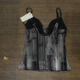 Calvin Klein Twist-Front Scoop-Back Tummy-Control Tankini Top Multi Black L