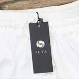 Seta Apparel Womens Element Pleated Mini Skirt White 2XS
