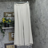 Donna Karan Wide Leg Pinstripe Suit Trousers Cobblestone Brown / Cream 8