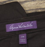 Gloria Vanderbilt Amanda Classic Straight Leg Jeans Coffee Roast Brown 20W