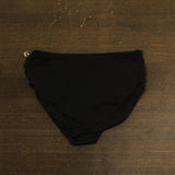 Anne Cole Womens High Waist to Fold Over Shirred Bikini Bottom Black XL