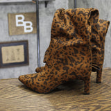A New Day Womens Justice Boots Animal Print Mid-Calf Light Brown Cheetah 6.5M