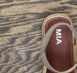 Mia Womens Ophidia Round Toe Strappy Sandal GS1591002 Taupe Brown 8M