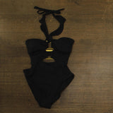 Soluna Womens Buckle-up Convertible One-Piece Swimsuit 2681352 Black S