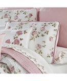 Royal Court Country Chic Floral 2 Piece Quilt Set Rosemary White Multi Twin