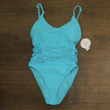 PQ Beaded Brynn One-Piece Swimsuit KAI-5014P Blue L