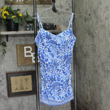 Beyond Control Womens Sea Life One Piece Swimdress LXSL25859 Blue White Multi 14