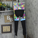 Aogda Womens Fleece Lined Cycling Pants w/ Leg Zip Black Multi L