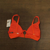 Lauren Ralph Lauren Womens Macrame O Ring Bikini Top Swim Persimmon Orange 10