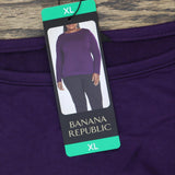Banana Republic Womens Long Sleeve Knit Shirt Top 1797427 Purple XL