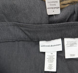Alfred Dunner Womens Proportioned Short Allure Slim Pant Pants Gray 18 Short