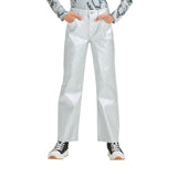 Art Class Girls High-Rise Baggy Metallic Wide Leg Denim Pant Silver Gray 10