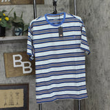 Dickies Mens Utility Clean Stripe Pocket Cotton T-Shirt Tee Cobalt Stripe Blue M