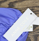 Anne Cole Convertible High Waist Shirred Swim Bottom Periwinkle Blue Purple XL