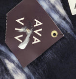 Ava & Viv Plaid Shawl Collar Button Down Heavy Winter Belted Coat Plaid Blue 2X