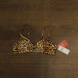 Andie Womens The Bonita Bikini Padded Swim Top AT332 Leopard Brown Multi S