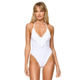 L*Space Womens Desert Days One Piece Swimsuit LSDEMC25 White XL