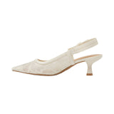 A New Day Womens Milan Slingback Pumps 93708032 Cream Off White 8M
