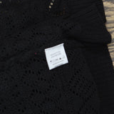 Belldini Womens Plus Size Pointelle Open Cardigan Sweater AS230502X Black 2X