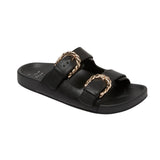 A New Day Double Band Buckle Slide Sandals with Memory Foam Insole Black 7.5M