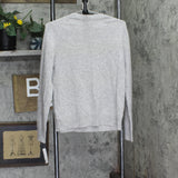 Charter Club Women's Cashmere L'Amour Embroidered Crewneck Sweater Gray M