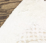 Knightsbridge Cotton Fuzzy Bath Runner Mat Rug Ivory Off White 20x60