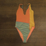 O'Neill Mirage Colorblock Edgewater One-Piece Swimsuit Multi Pink Lurex S