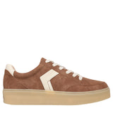 Dr. Scholls Womens Madison Lace Sneaker Low Top Lace Up Dark Honey Brown 6.5M
