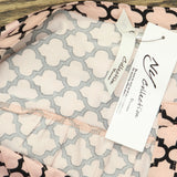 Ny Collection Plus Size Sleeveless Knit Y neck Top Quatrefoil Pink Multi 1X