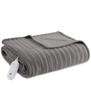 Premier Comfort Heated Textured Fleece Blanket MCC51-6140 Charcoal Gray Full