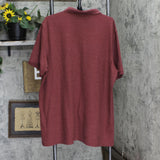 Sonoma Mens Knit 2 Button Polo Shirt 166fe5e8d5618e Brown Red 3XL Tall