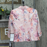 Alex Evenings Floral Printed 3/4 Sleeve Top Pullover Pink Blush / Multi SP