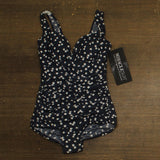 Miraclesuit Soft Cup Tummy Control One Piece Swimsuit Midnight Blue / White 8