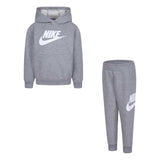 Nike Little Boys Club Fleece Sportswear Pullover Hoodie Dark Grey Heather 6