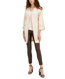 Ak Anne Klein Womens Stitch-Detail Kimono Cardigan 10831944