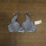Bar III Womens on the Prowl Underwire Bikini Top MBOT25310 Navy Blue Multi XS