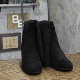 Journee Collection Womens Faux Suede Romilly Knee High Boots Black Suede 6.5M