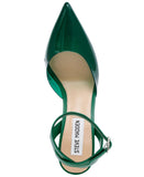 Steve Madden Women's Zelie Vinyl Two-Piece Pumps Shoes ZELI05S1 Green Vinyl 11M
