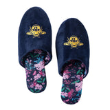 Bridgerton Izzy & Liv Womens Enchanting Floral Bee Slippers Navy Blue 6M