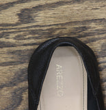 Arezzo Women's Leather Emma Loafers Black 9.5B