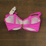 Bleu By Rod Beattie Key Item Shirred Underwire Bikini Swim Top Dahlia Pink 34DD