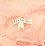And Now This Cotton Lace-Up Back Fit & Flare Dress 87013M Bubblegum Pink L