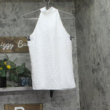 Calvin Klein Lurex Textured Tie Front Blouse O23T889B White S