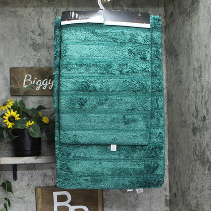 Home Expressions Foam Padded Bath Rug Set Galapagos Green 2-Piece