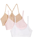 Maidenform Girls 3-Pk. Seamless Crop Bras M4378 Beige Khaki Multi M