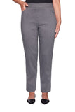 Alfred Dunner Womens Proportioned Short Allure Slim Pant Pants Gray 18 Short